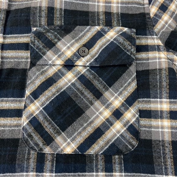 Men's Banana Republic Factory Blue Flannel Shirt - Picture 5 of 10